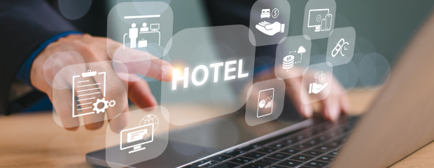 Businessman managing hotel