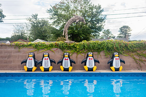 The fun pool area at Footbridge Beach Motel