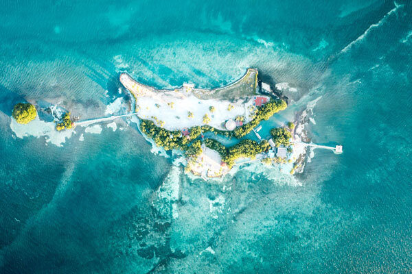 Drone shot of Royal Belize