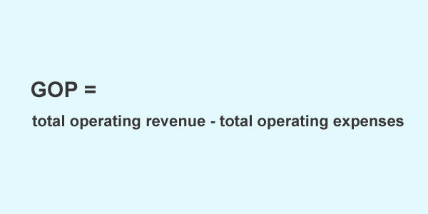 GOP formula = total operating revenue minus total revenue expenses