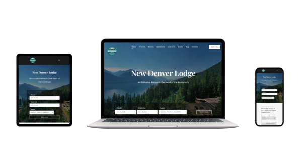 New Denver Lodge responsive hotel website design