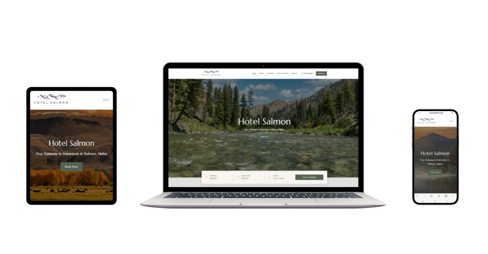 Hotel Salmon responsive website design